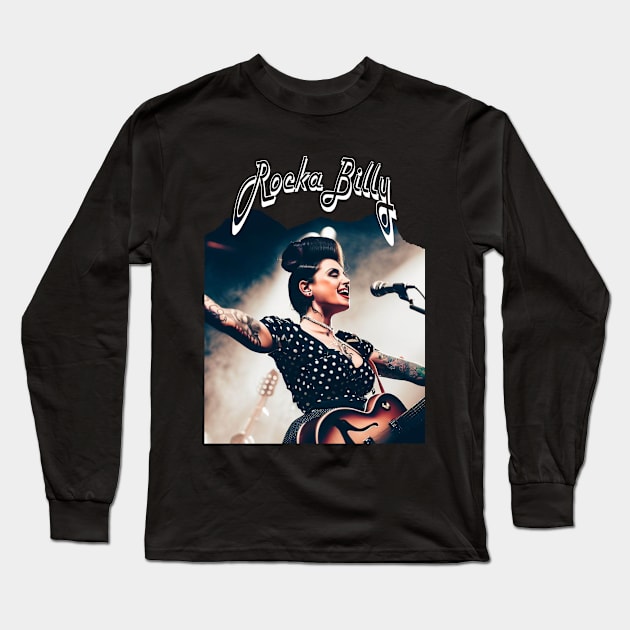 Rockabilly Long Sleeve T-Shirt by MckinleyArt